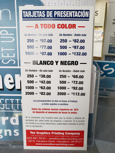 Copy Shop «Yes Graphics Printing Co», reviews and photos, 130 W Cleveland St, Woodburn, OR 97071, USA