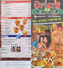 Carte du Orient Kebap à Waldbronn
