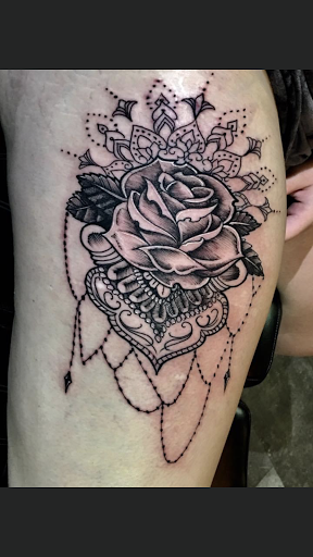 Explore thin blue line tattoo ideas, creative tattoo ideas in Granite City, available at DenWinn Art & Design