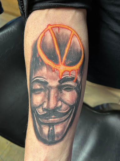 Explore anime symbol tattoo ideas, creative tattoo ideas in Des Moines, available at Adrenaline Studios Tattoo