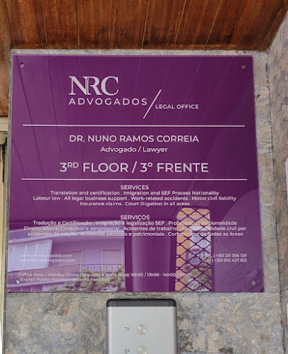 Dr. Nuno Ramos Correia - NRC advogados - lawyer office - Advogado