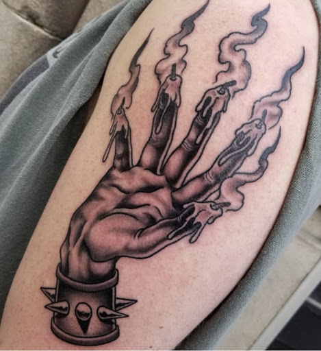 Explore tattoo on buttock ideas, creative tattoo ideas in Oneonta, available at Oculo Visitant Gallery