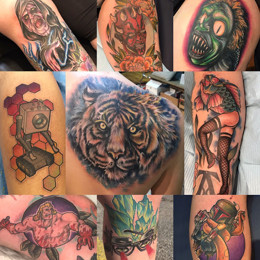 Explore hell hound tattoo ideas, creative tattoo ideas in York, available at Marked 4 Life Tattoos