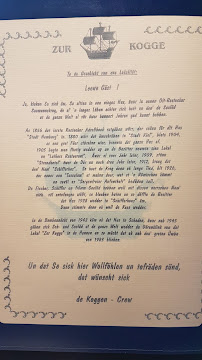 Zur Kogge à Rostock menu