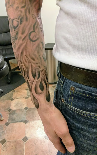 Explore warrior tattoo ideas for guys, creative tattoo ideas in Hebron, available at Explosive Ink Tattoo