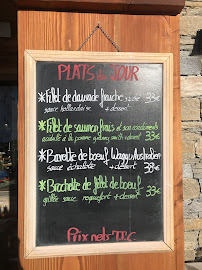 Menu / carte de L'Etincelle à Val-d'Isère