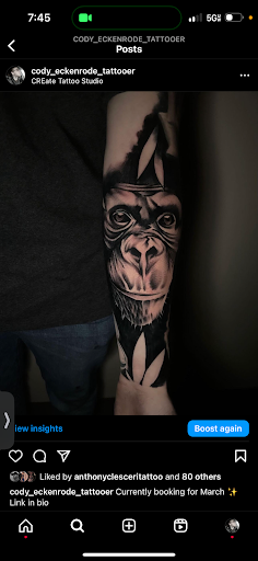 Explore tasmanian devil tattoo ideas, creative tattoo ideas in Hollidaysburg, available at CREate Tattoo Studio