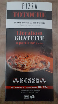 Carte du Pizza Totoche à La Colle-sur-Loup