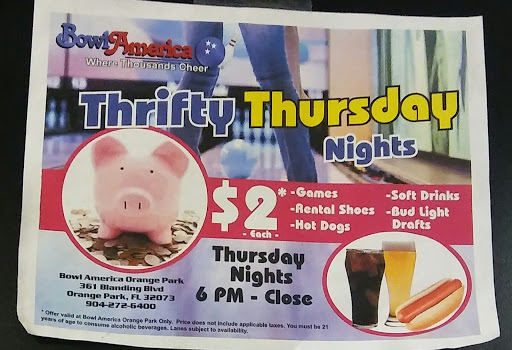 Bowling Alley «Bowl America», reviews and photos, 361 Blanding Blvd, Orange Park, FL 32073, USA