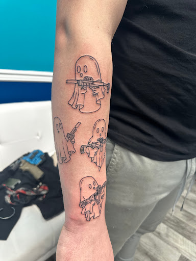 Explore serotonin tattoo ideas, creative tattoo ideas in Salisbury, available at Atlantis Tattoo & Art Gallery