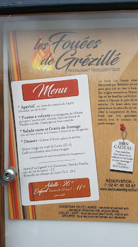 Les Fouées de Grézillé à La Bachellerie menu