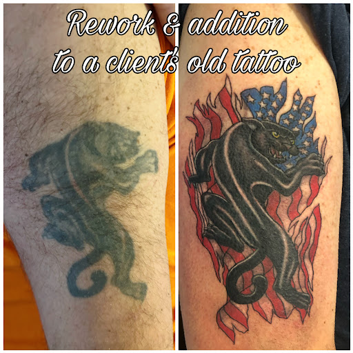 Explore family tree tattoo idea, creative tattoo ideas in Melvin, available at Dark Horse Studios