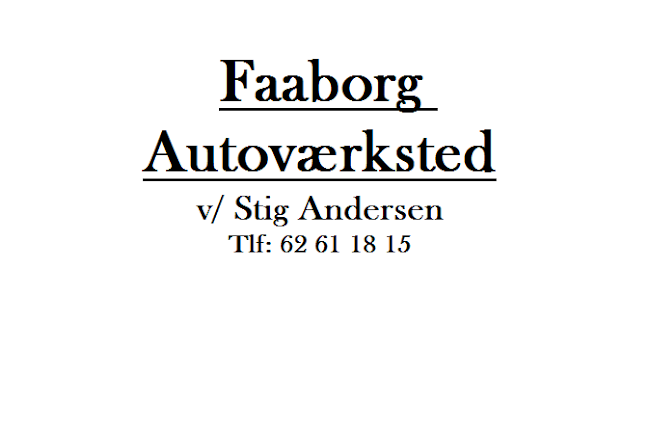 Kommentarer og anmeldelser af Faaborg Autoværksted v/Stig Andersen