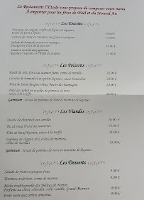 Restaurant l'Etoile à Cannes carte