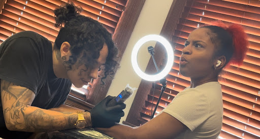 Explore mens behind ear tattoo ideas, creative tattoo ideas in Jacksonville, available at Oxford Ink Tattoo