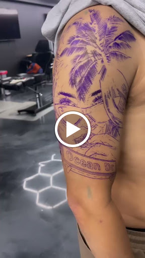 Explore mountain range tattoo ideas, creative tattoo ideas in Hollywood, available at Sacred Eye Tattoos