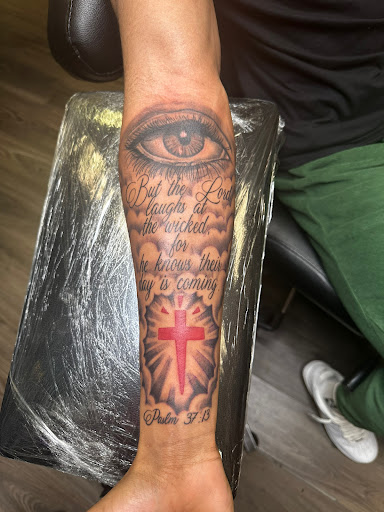 Explore small dinosaur tattoo ideas, creative tattoo ideas in York, available at Melvin Flow Tattoo Studio