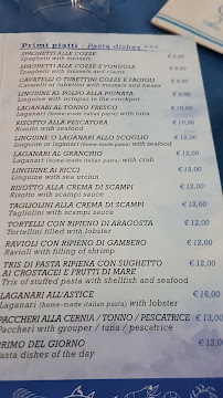 Carte du Trattoria Siamo Fritti à Brindisi