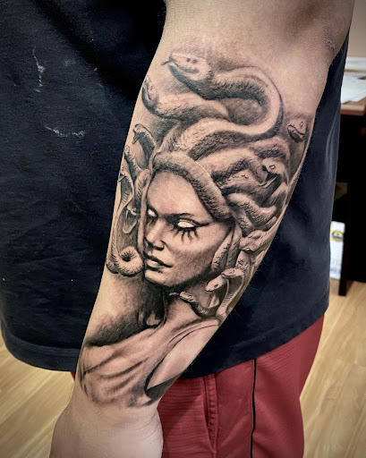 Explore mens outer forearm tattoo ideas, creative tattoo ideas in Pittsburgh, available at Low Card Tattoo