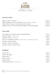 Menu du Dolomiti Quattro Archi à Campagna Lupia