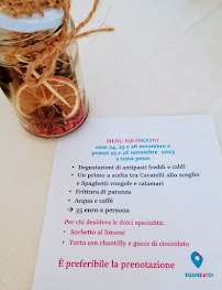 Menu du Ristorante di Comunità Squiseato à Fresagrandinaria