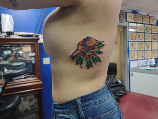 Explore leg tattoo men ideas, creative tattoo ideas in Lubbock, available at Sinners & Saints Art Company