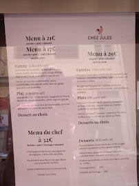 Restaurant Chez Jules à Chalon-sur-Saône carte