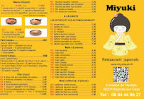 Menu du Miyuki à Bagnols-sur-Cèze