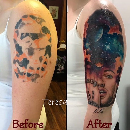 Explore car guy tattoos ideas, creative tattoo ideas in Sanford, available at Venom Ink Tattoo