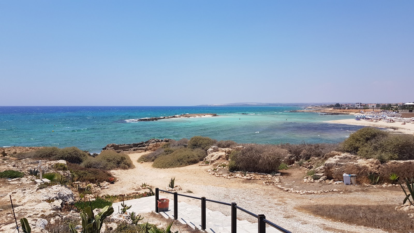 Photo of Ayia Thekla beach and the settlement