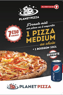 Pizzeria Planet Pizza - Faubourg Bannier à Orléans (le menu)
