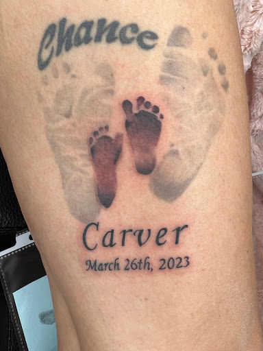 Explore ankle chain tattoo ideas, creative tattoo ideas in Rapid City, available at Rushmore Tattoo Company LLC