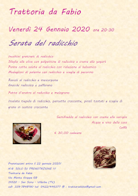 Trattoria Da Fabio à Villorba menu