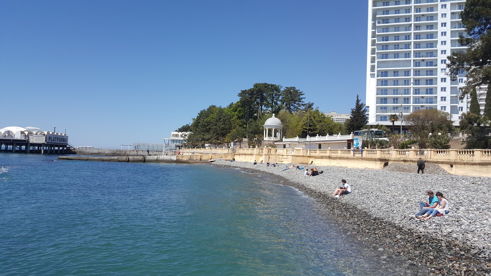 Photo of Circus beach with gray pebble surface