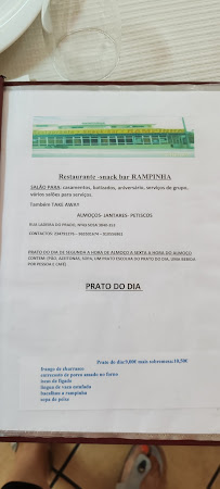 Carte du Restaurante Rampinha - Prato do dia à Sosa