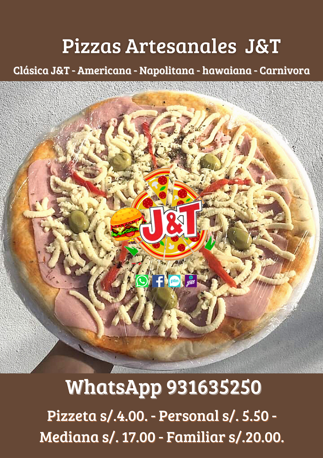 J&T Pizzas y Hamburguesas Artesanales