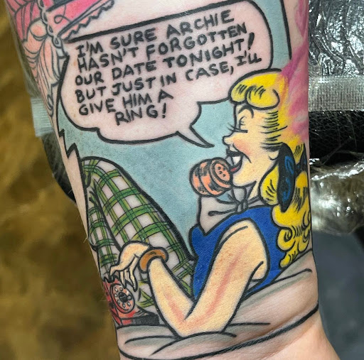 Explore flamingo tattoo ideas, creative tattoo ideas in Marietta, available at The Queen Bee Tattoo and Piercing Parlour