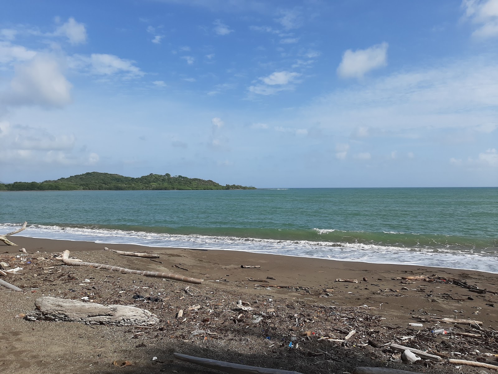 Photo de Nombre Dios Beach avec l'eau cristalline de surface