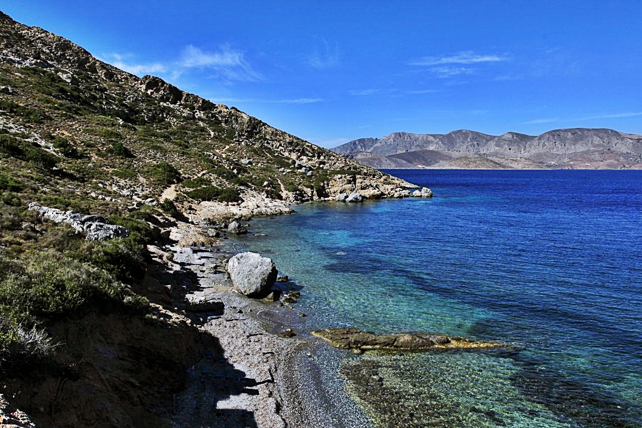 Foto van Paralia pothia met turquoise puur water oppervlakte