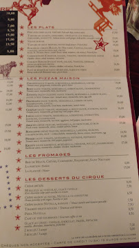 Le Cirque - Beaubourg à Paris menu