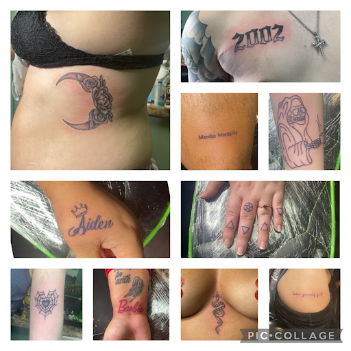 Explore behind neck tattoo ideas, creative tattoo ideas in Meridian, available at Creative Pain Tattoo Studio