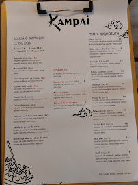 Restaurant Kampai, Place du Marché Versailles à Versailles carte