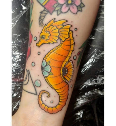 Explore biblical hellscape sleeve tattoo ideas, creative tattoo ideas in Sykesville, available at Red and Blue Tattoo