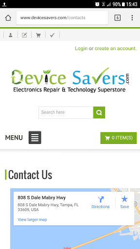 Electronics Repair Shop «Device Savers South Tampa», reviews and photos, 808 S Dale Mabry Hwy, Tampa, FL 33609, USA
