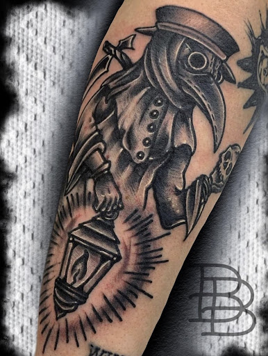 Explore crime scene tattoo ideas, creative tattoo ideas in Augusta, available at Excalibur Art Collective