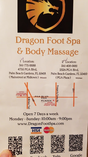 Foot Massage Parlor «Dragon Foot Spa & Massage», reviews and photos, 4755 PGA Boulevard, Palm Beach Gardens, FL 33418, USA