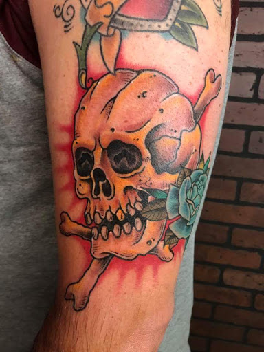 Explore hip tattoo cover up ideas, creative tattoo ideas in Powell, available at Against All Odds Tattoos and Piercings