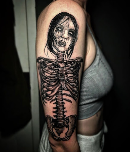 Explore tattoo ideas for mens thigh, creative tattoo ideas in Alexandria, available at Fury 13 Tattoo