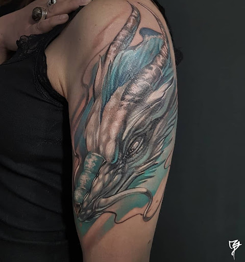 Explore polynesian sleeve tattoo ideas, creative tattoo ideas in Abington, available at Tattoo Galaxy (Abington) Piercing and Custom Tattoos