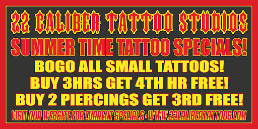 Explore angel tattoo ideas, creative tattoo ideas in Hilliard, available at 22 Caliber Tattoo Mega Studio